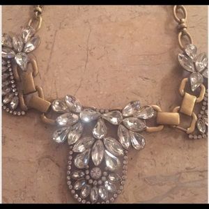 J. Crew crystal cluster necklace never worn