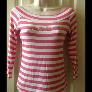 👑Bebe logo 3/4 sleeves, knit top 👑