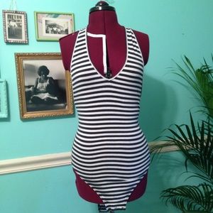 Hollister Striped Halter Bodysuit