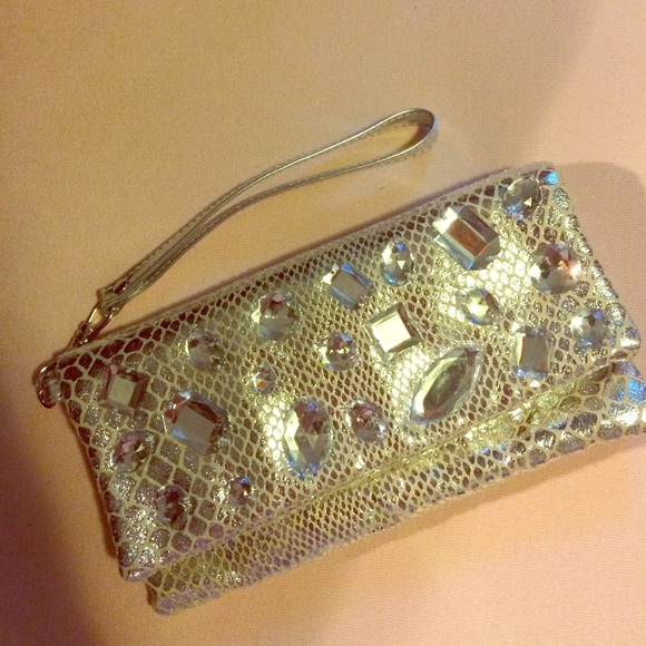 Fashion Express Bags Rhinestone Fancy Luxury Wristlet Clutch Purse