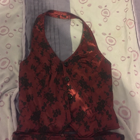 Halter top with matching skirt