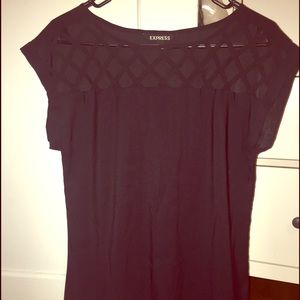 Black Cutout Express Blouse NEVER WORN