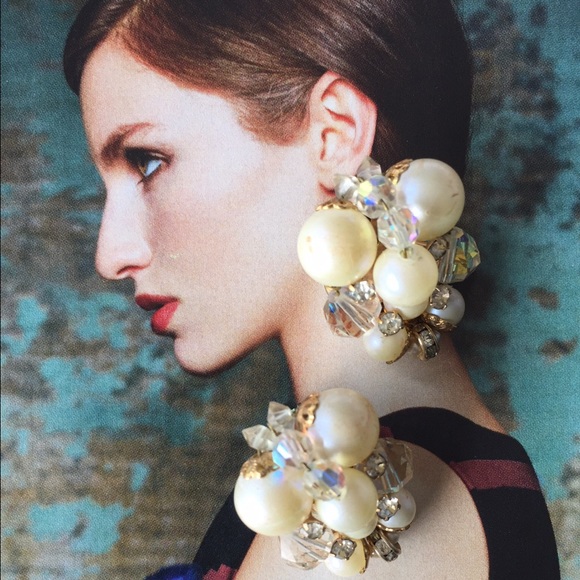 Pearl, Bead & Crystal VTG Earrings
