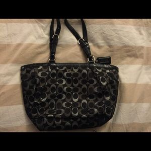 Black/Silver Coach Purse