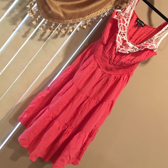 🌺🌷🌸beautiful salmon color summer dress 🌸🌷🌺