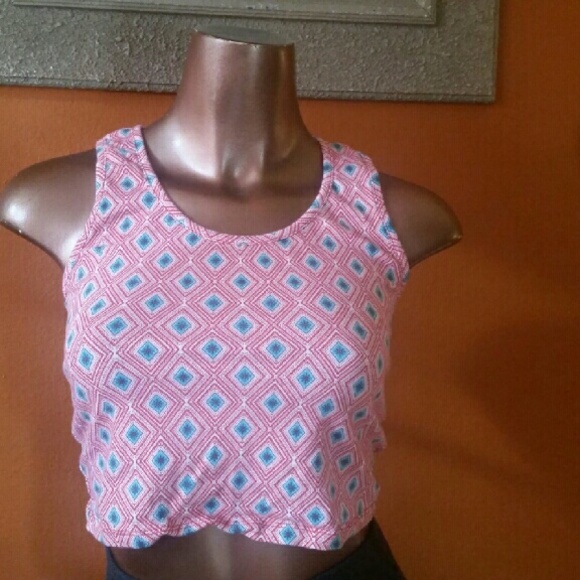 Multi colored and shaped crop top