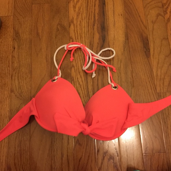 Hot pink push up swim top