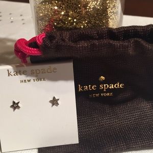 NWT silver kate spade star earrings