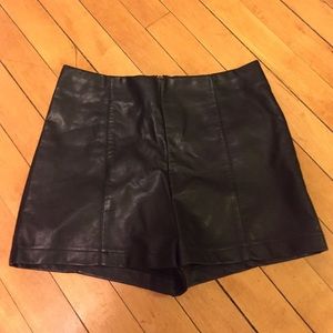 Urban Outfitters Sparkle & Fade leather shorts