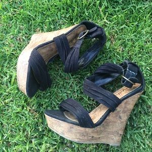 Black wedges.