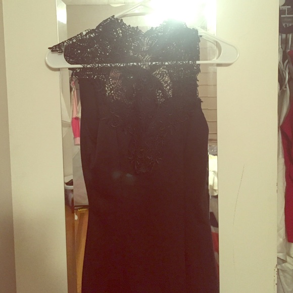 Sexy black lace dress