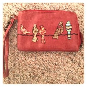 Mariposa red bird wallet