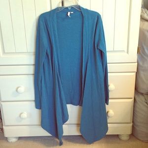 Blue cardigan!