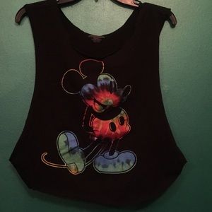 Disney Mickey Mouse Tie Dye Punk Muscle Tee