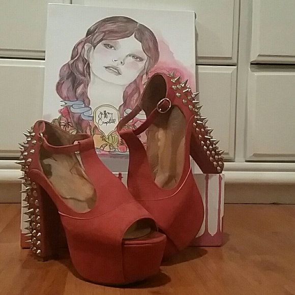 Red Spiked Jeffery Campbell