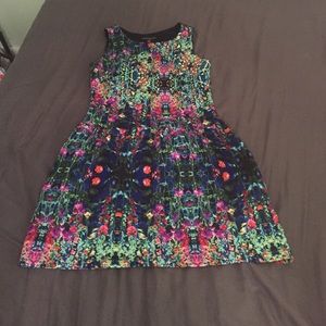 Multi pattern dress