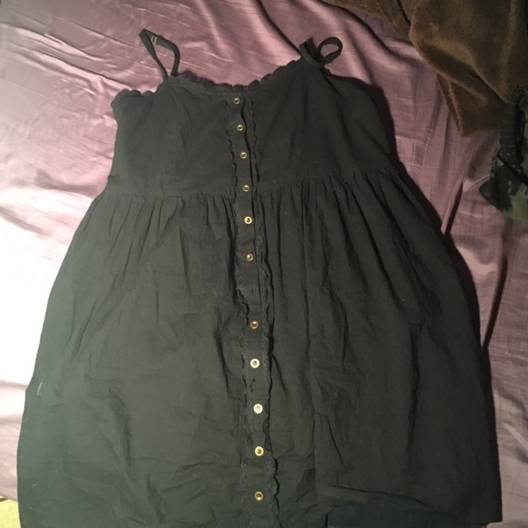 Forever 21+: black button up dress - Picture 1 of 3