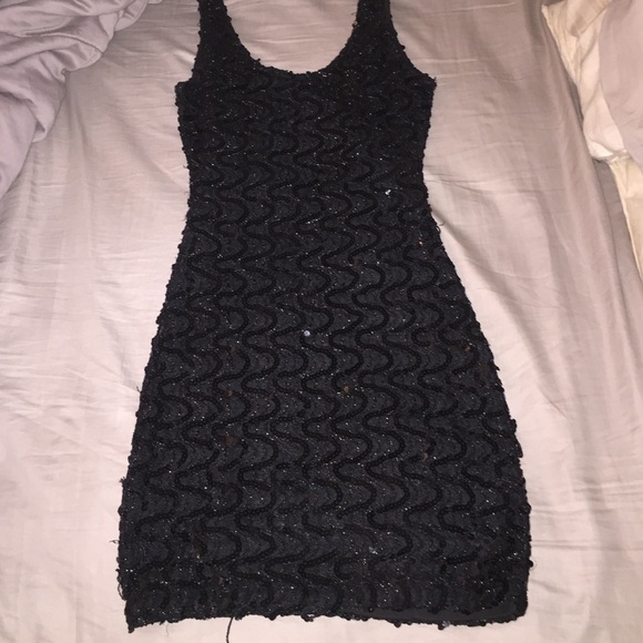 Black sequence dress