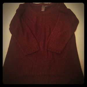 Maroon and black Francesca's sweater