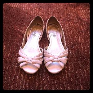 Seychelles braided white flat sandal