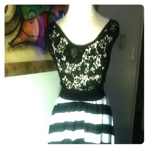 Black & White Summer long Dress