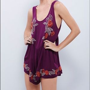 NWT free people wide leg shortie romper