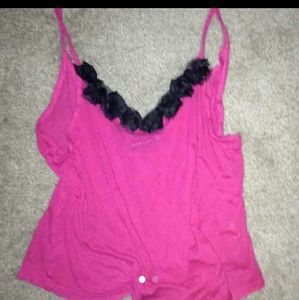 Magenta blouse with spaghetti straps