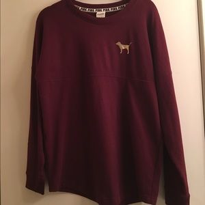 🚫For Trade- Maroon Victoria Secret PINK Crew