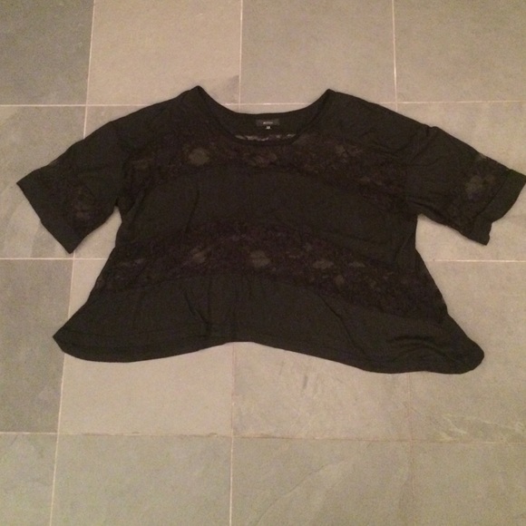 LF Black and Lace crop top
