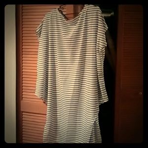 Off the shoulder slouchy striped dress NWOT