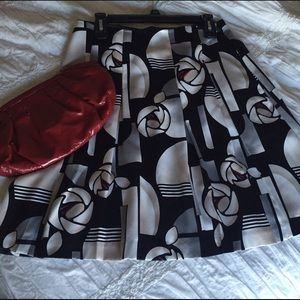 WHBM Retro Floral Skirt
