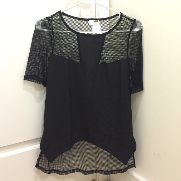 LF Tops - LF Black Mesh Back Top