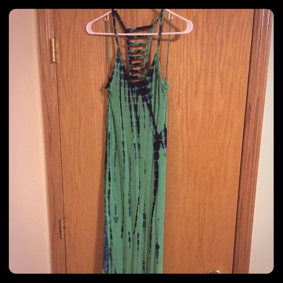 Saint Tropez West green tye-dye maxi dress