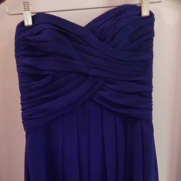 Like New! David's Bridal Strapless Chiffon Dress