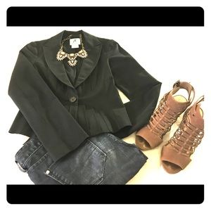 Marciano Pleated Black Blazer