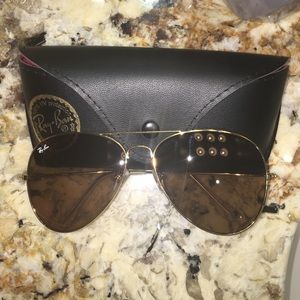 Gold Framed Aviator Ray Bans