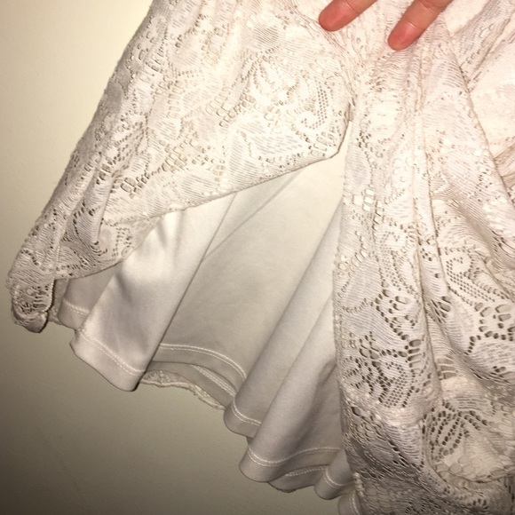 White and tan lace sun dress - Picture 3 of 4