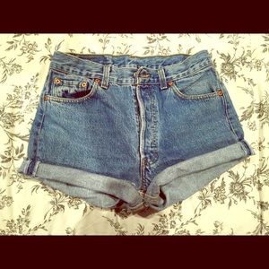 Vintage Levi's denim high waisted shorts