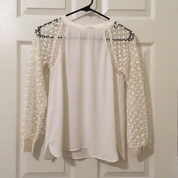 White long sleeve top