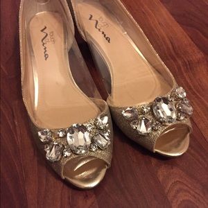 Sparkly gold wedding / bridal / fancy shoes ✨👠