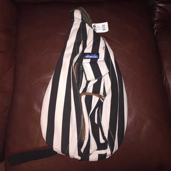 Kavu striped rope sling bag