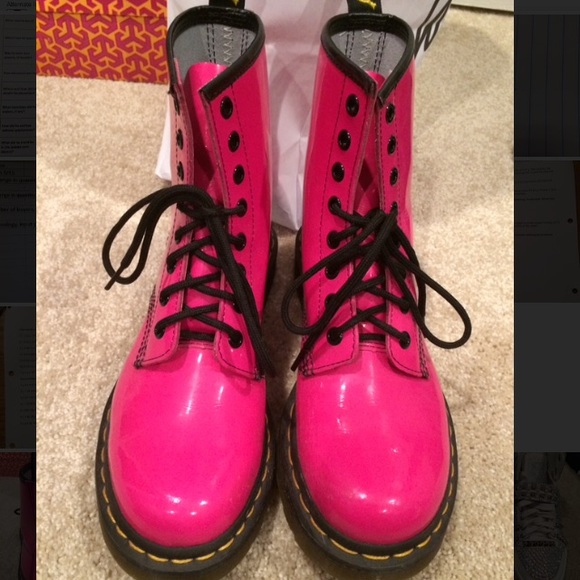 Womens Bright Pink Doc Martens size 7, 8 eyelet