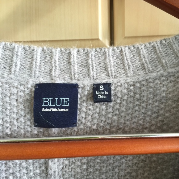 Poncho Sweater-"Blue" from Saks - Picture 3 of 4