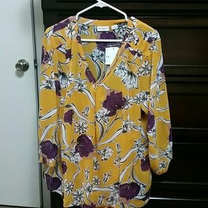 Yellow flower tunic
