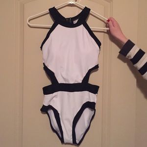 Cutest white flattering swimming suit!