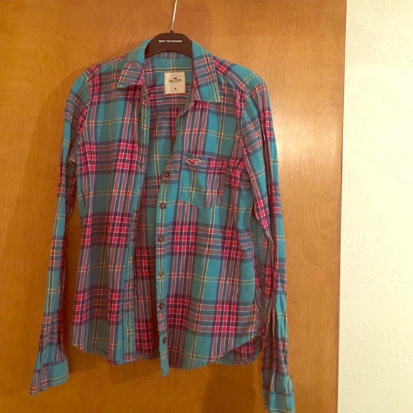 Blue plaid Lightweight Hollister Flannel