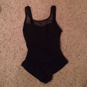 Natalie Couture Leotard Petite Adult Black Mesh