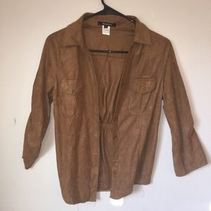 Suede Buttoned Jacket