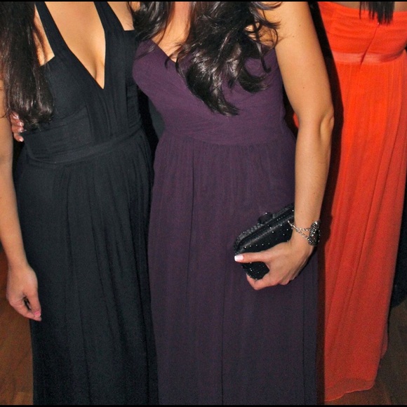 Calvin Klein long purple gown dress