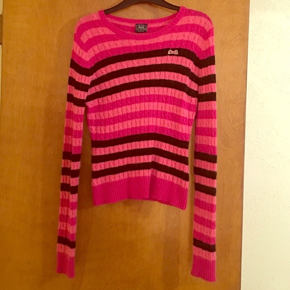 Bright Pink Angora & Cashmere Sweater